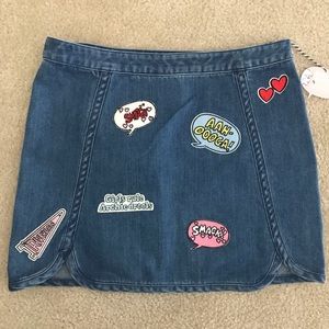 NWT! Adorable Archie patch mini skirt size US8